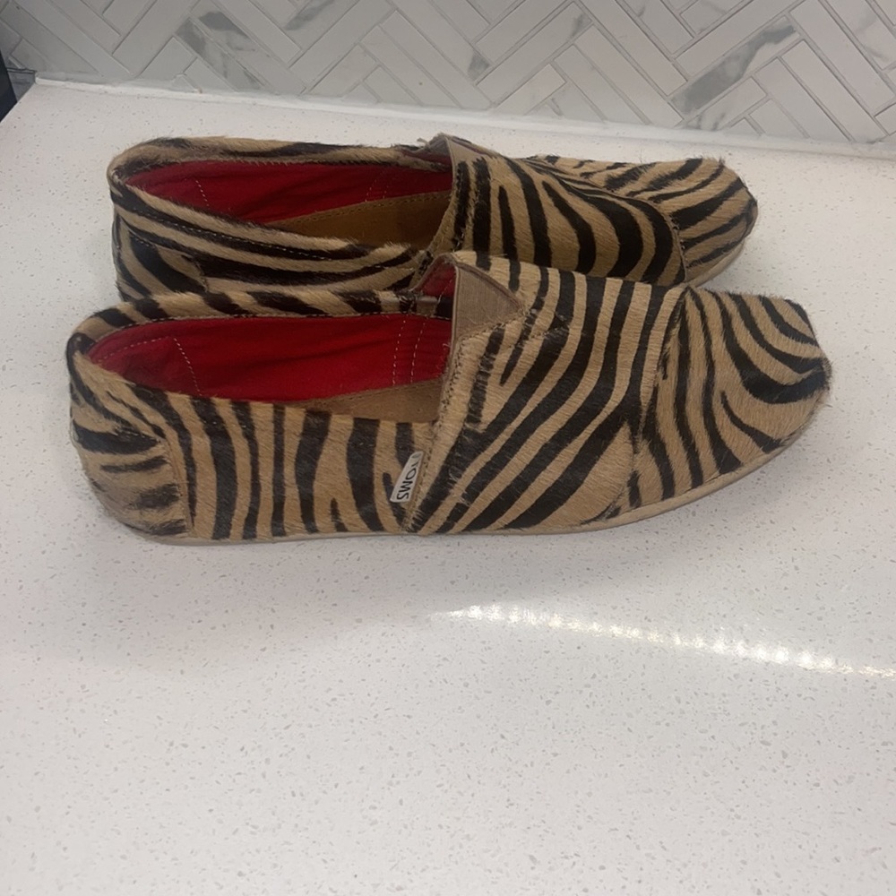 Toms Zebra Calf Hair Nordstrom Exclusive Slip Ons